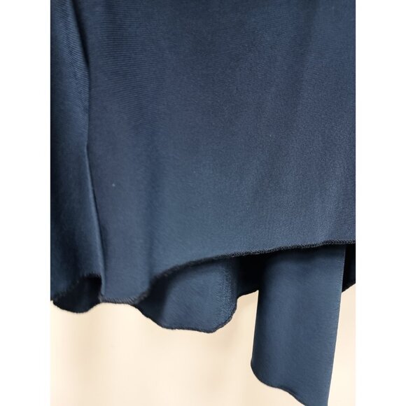 Attitudes By Renee Cardigan Womens 1X Blue Jersey Asymmetric Capsule Minimalist - Picture 10 of 11